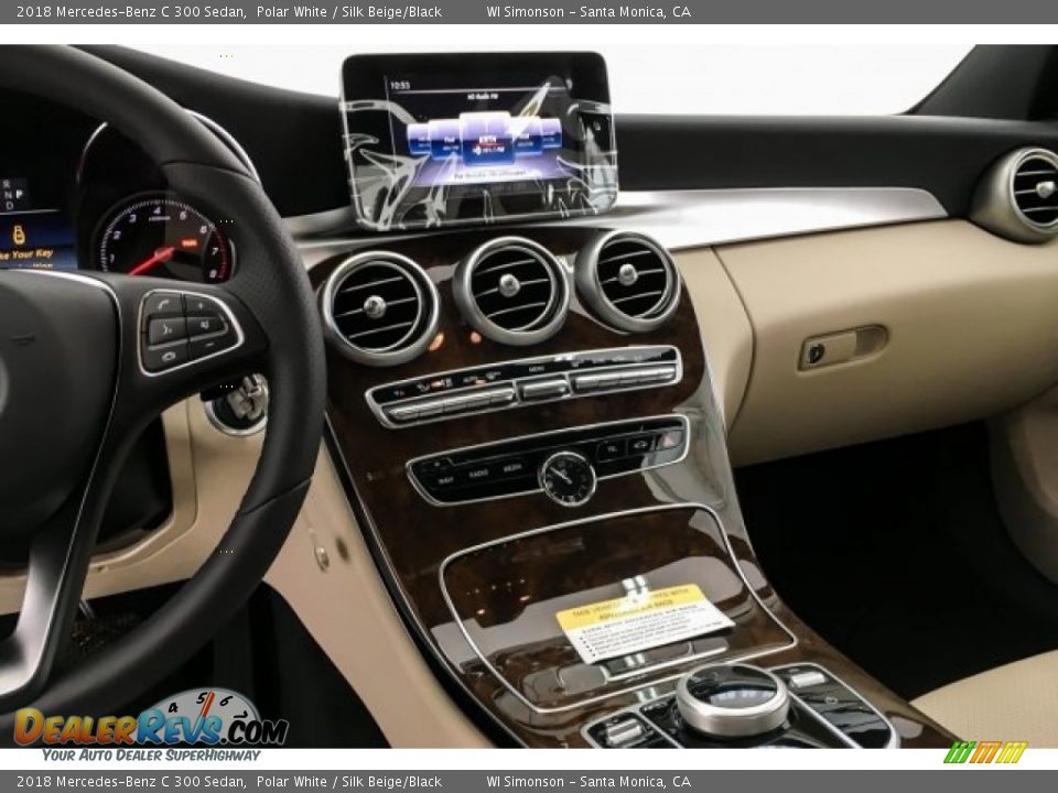 2018 Mercedes-Benz C 300 Sedan Polar White / Silk Beige/Black Photo #6