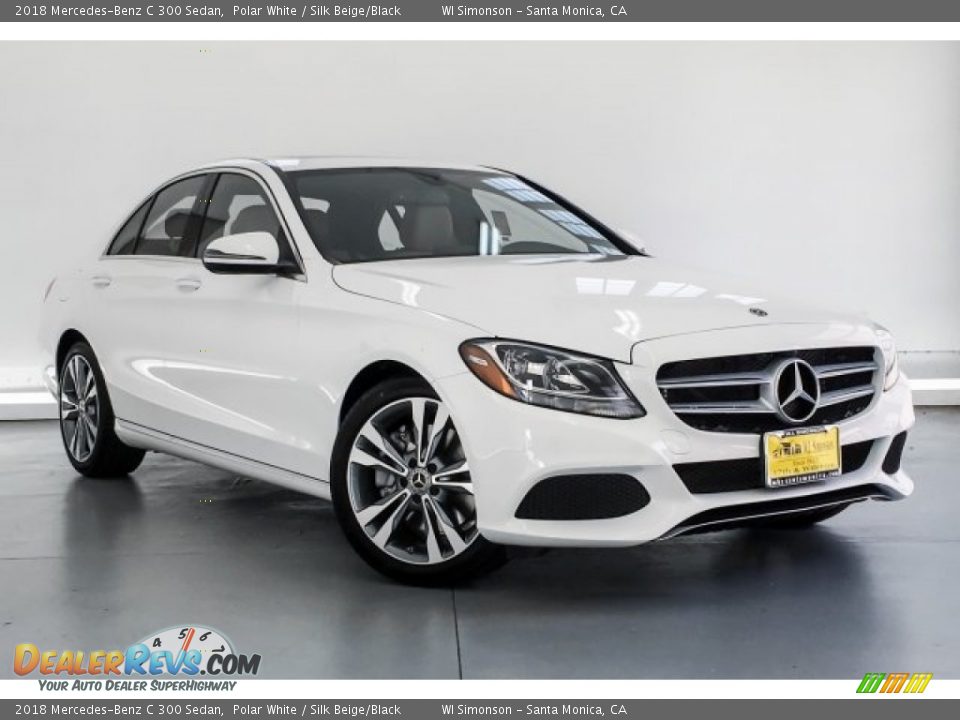 2018 Mercedes-Benz C 300 Sedan Polar White / Silk Beige/Black Photo #12