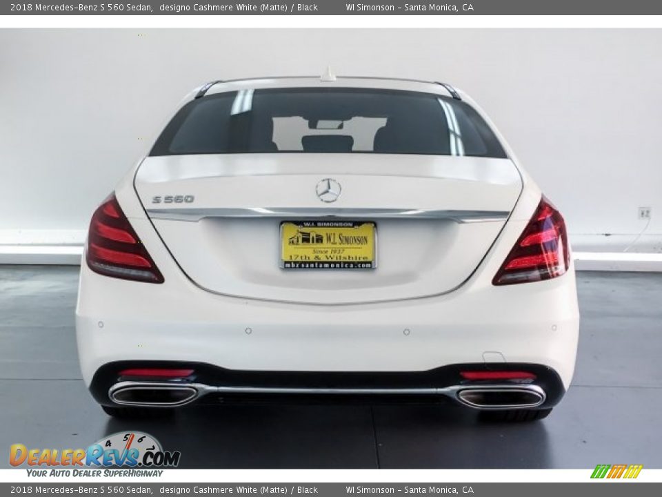 2018 Mercedes-Benz S 560 Sedan designo Cashmere White (Matte) / Black Photo #3