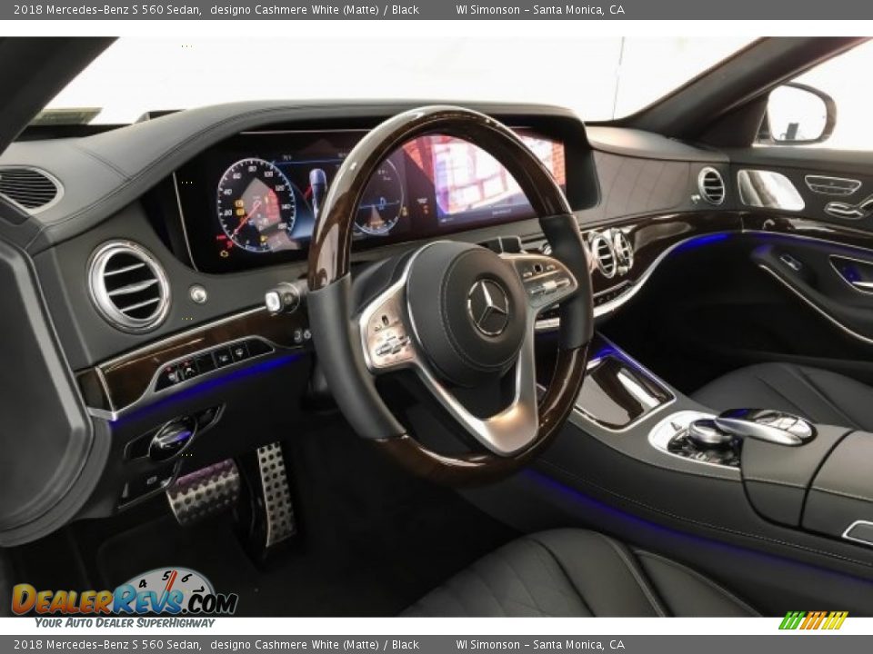 2018 Mercedes-Benz S 560 Sedan designo Cashmere White (Matte) / Black Photo #4