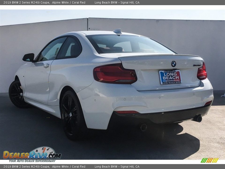 2019 BMW 2 Series M240i Coupe Alpine White / Coral Red Photo #2