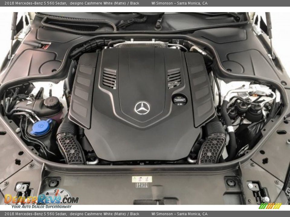 2018 Mercedes-Benz S 560 Sedan designo Cashmere White (Matte) / Black Photo #8