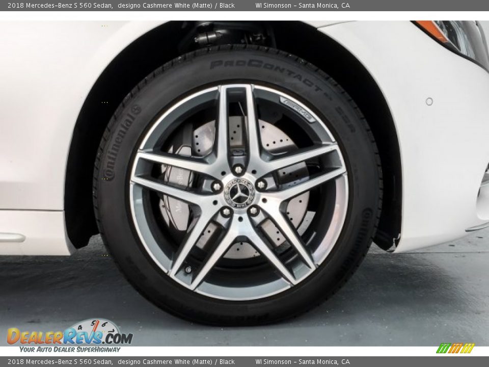 2018 Mercedes-Benz S 560 Sedan designo Cashmere White (Matte) / Black Photo #9