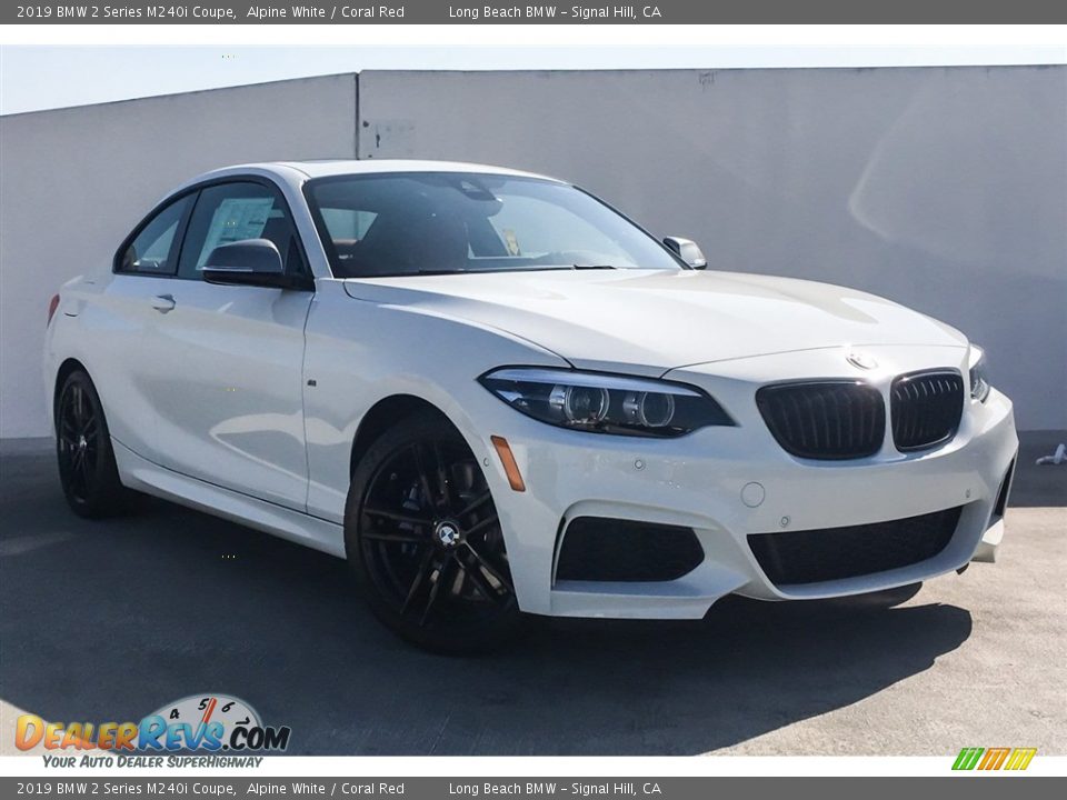 2019 BMW 2 Series M240i Coupe Alpine White / Coral Red Photo #12
