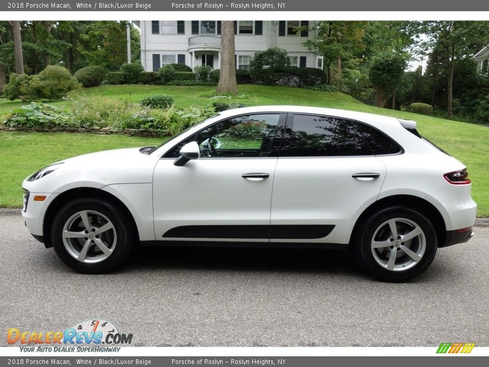 2018 Porsche Macan White / Black/Luxor Beige Photo #3