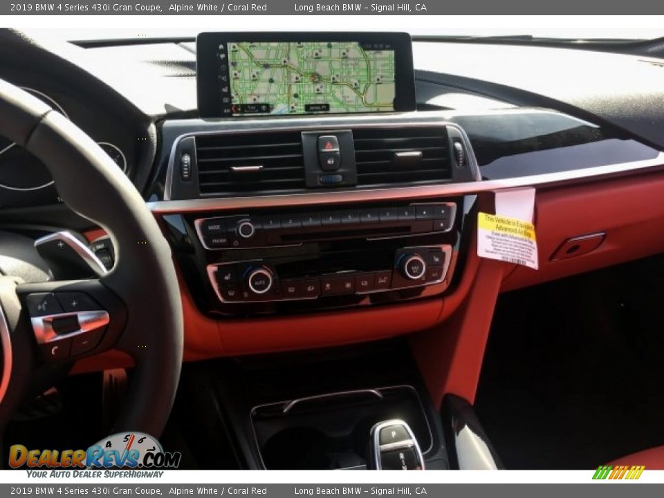 2019 BMW 4 Series 430i Gran Coupe Alpine White / Coral Red Photo #6
