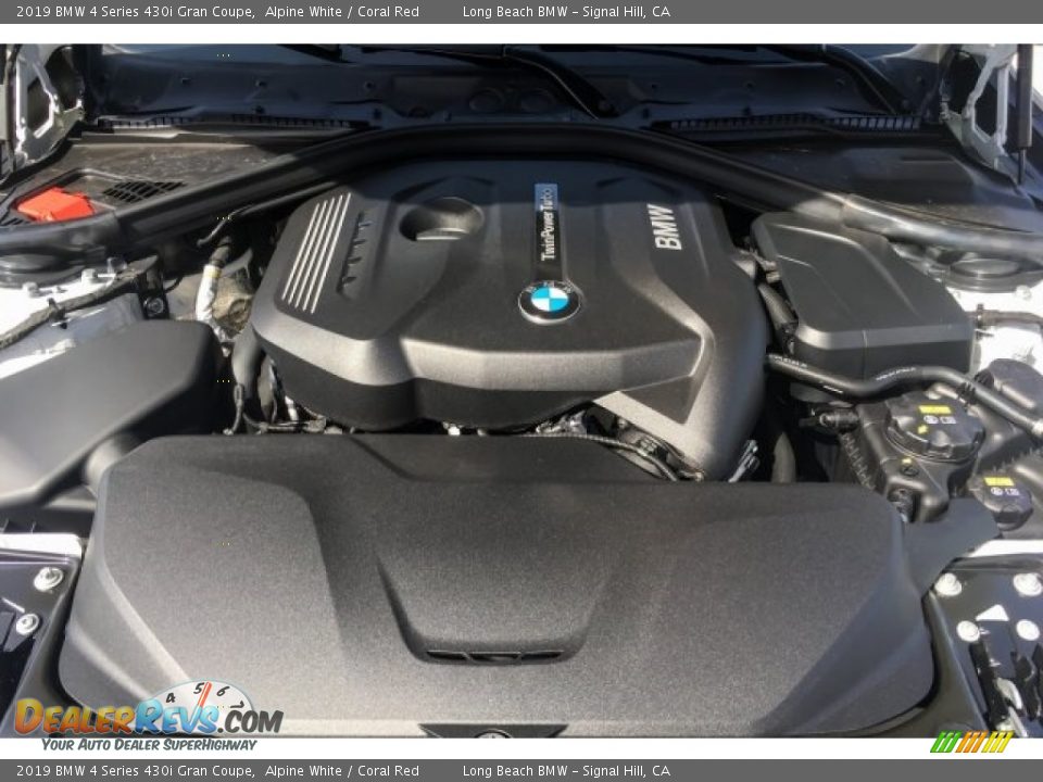 2019 BMW 4 Series 430i Gran Coupe Alpine White / Coral Red Photo #8