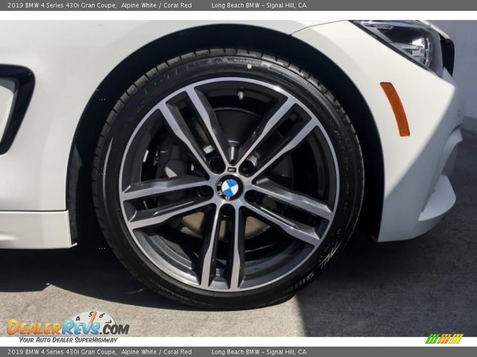 2019 BMW 4 Series 430i Gran Coupe Alpine White / Coral Red Photo #9