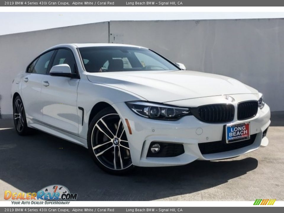 2019 BMW 4 Series 430i Gran Coupe Alpine White / Coral Red Photo #12