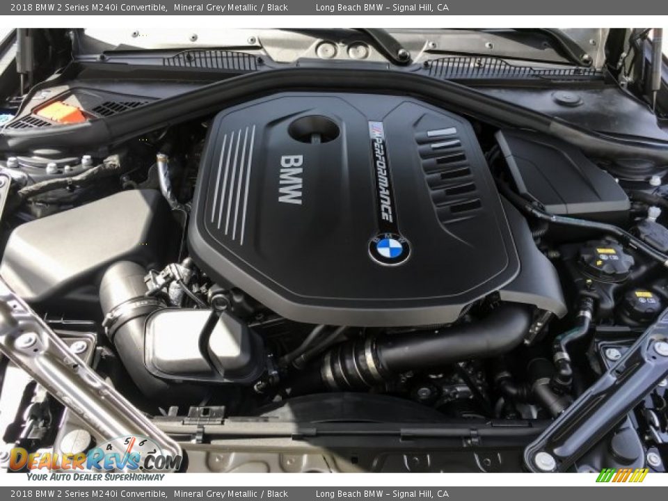2018 BMW 2 Series M240i Convertible Mineral Grey Metallic / Black Photo #8