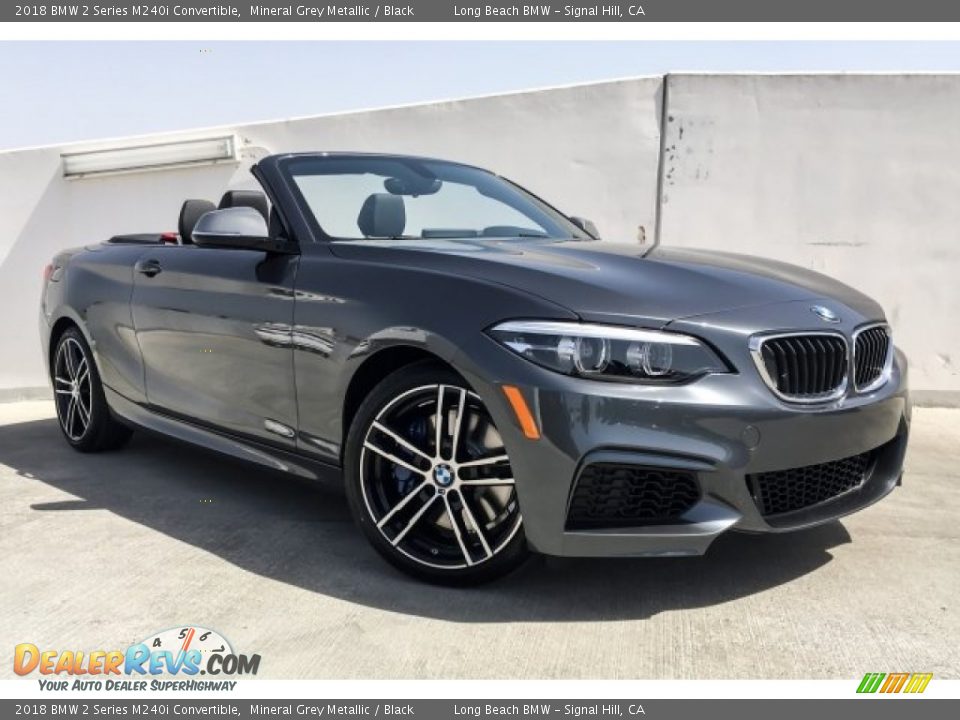 2018 BMW 2 Series M240i Convertible Mineral Grey Metallic / Black Photo #12