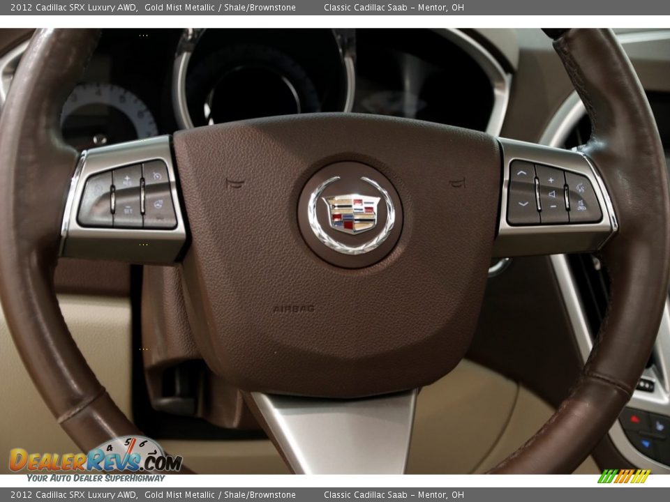 2012 Cadillac SRX Luxury AWD Gold Mist Metallic / Shale/Brownstone Photo #7