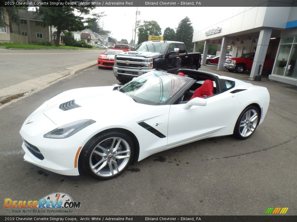 2019 Chevrolet Corvette Stingray Coupe Arctic White / Adrenaline Red Photo #1