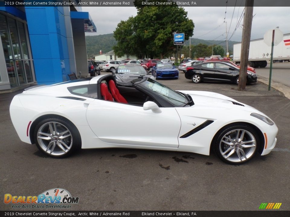 2019 Chevrolet Corvette Stingray Coupe Arctic White / Adrenaline Red Photo #2