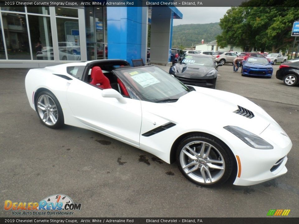 2019 Chevrolet Corvette Stingray Coupe Arctic White / Adrenaline Red Photo #3