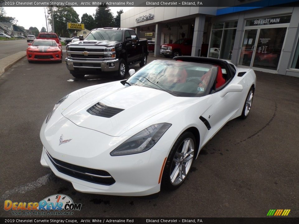 2019 Chevrolet Corvette Stingray Coupe Arctic White / Adrenaline Red Photo #4