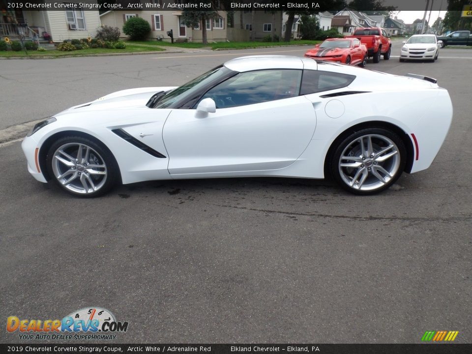 2019 Chevrolet Corvette Stingray Coupe Arctic White / Adrenaline Red Photo #5