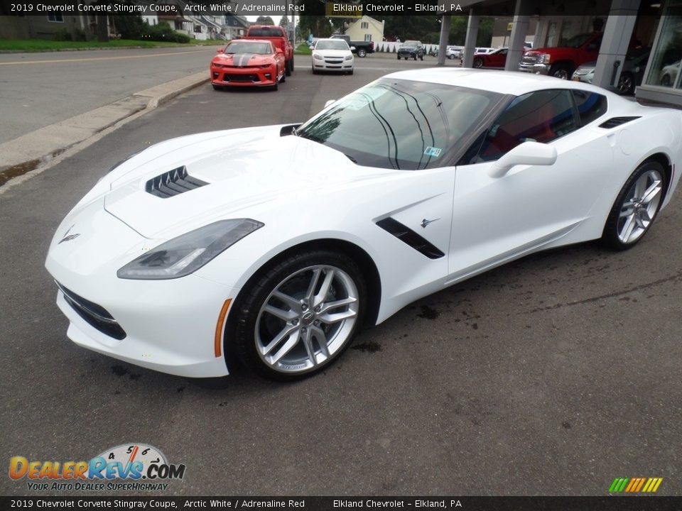 2019 Chevrolet Corvette Stingray Coupe Arctic White / Adrenaline Red Photo #6