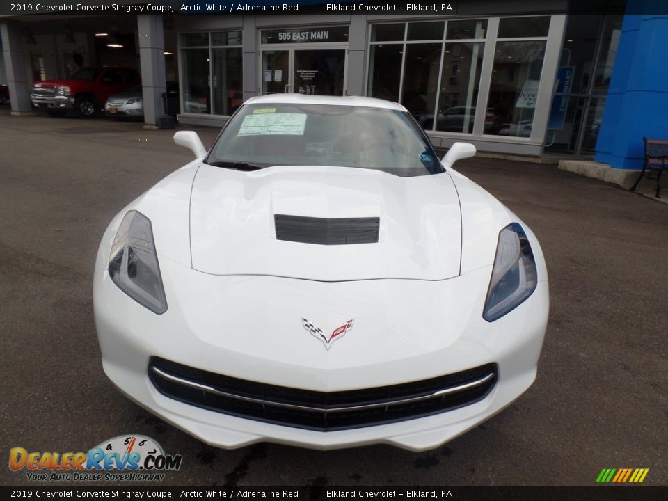 2019 Chevrolet Corvette Stingray Coupe Arctic White / Adrenaline Red Photo #8