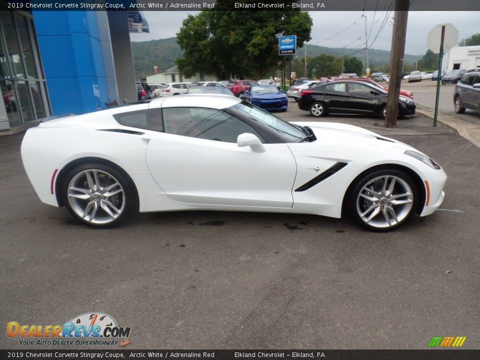 2019 Chevrolet Corvette Stingray Coupe Arctic White / Adrenaline Red Photo #10