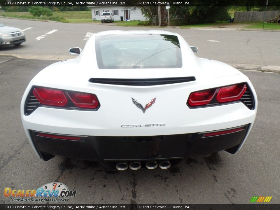 2019 Chevrolet Corvette Stingray Coupe Arctic White / Adrenaline Red Photo #12