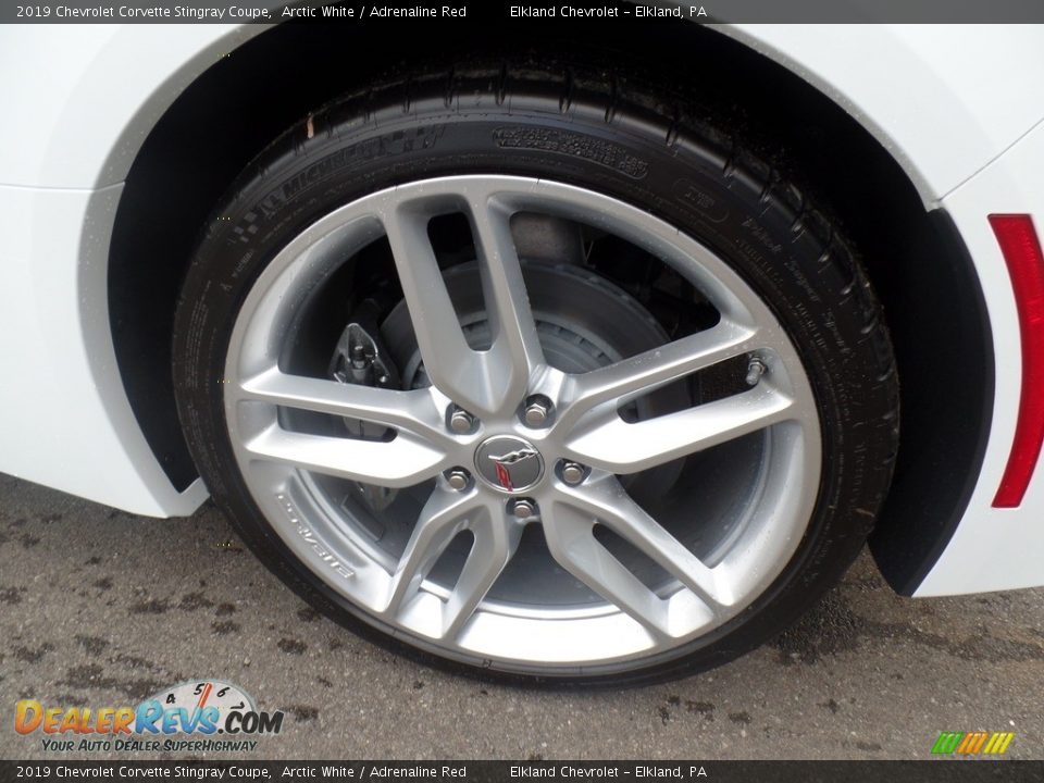 2019 Chevrolet Corvette Stingray Coupe Arctic White / Adrenaline Red Photo #14
