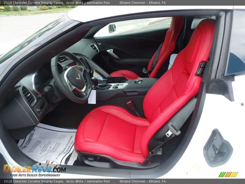 2019 Chevrolet Corvette Stingray Coupe Arctic White / Adrenaline Red Photo #18
