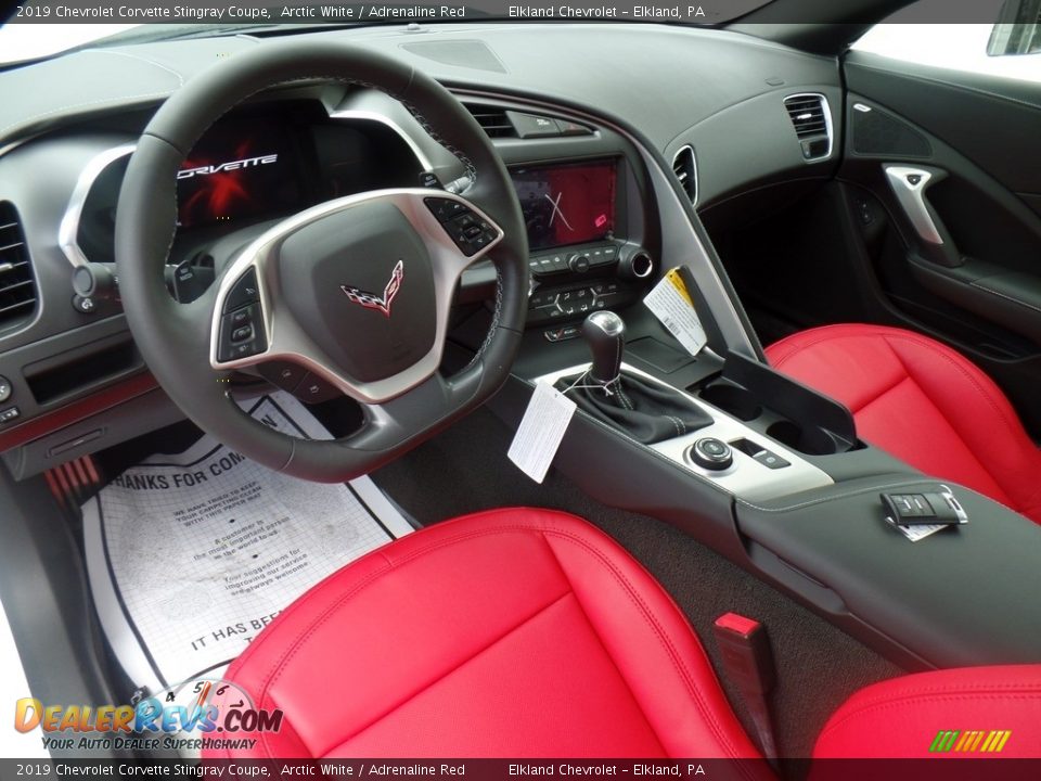 2019 Chevrolet Corvette Stingray Coupe Arctic White / Adrenaline Red Photo #19