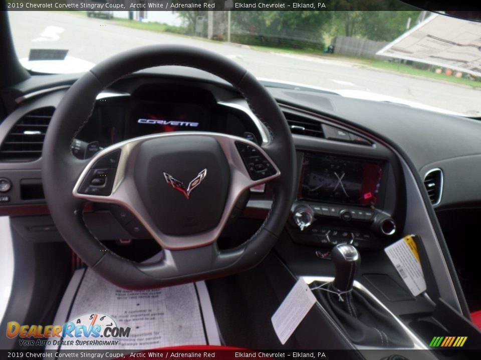 2019 Chevrolet Corvette Stingray Coupe Arctic White / Adrenaline Red Photo #20