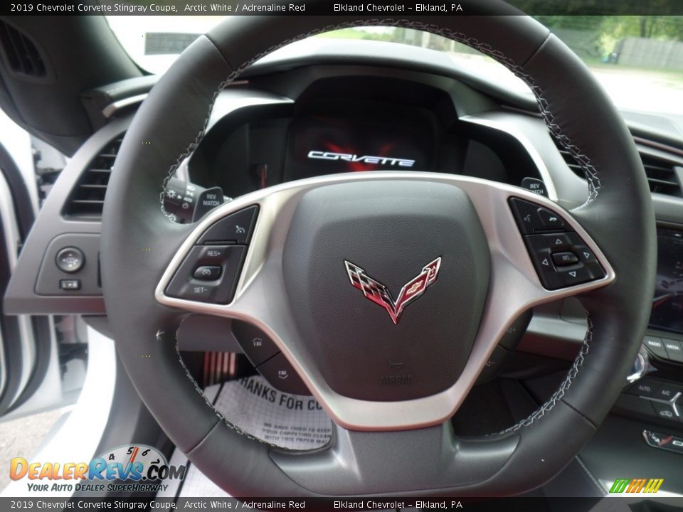 2019 Chevrolet Corvette Stingray Coupe Arctic White / Adrenaline Red Photo #21