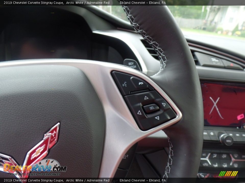 2019 Chevrolet Corvette Stingray Coupe Arctic White / Adrenaline Red Photo #22