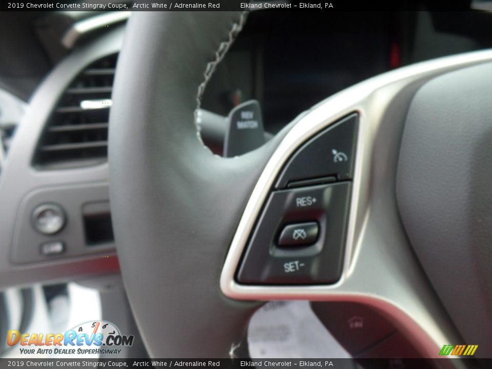 2019 Chevrolet Corvette Stingray Coupe Arctic White / Adrenaline Red Photo #23