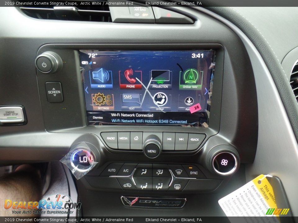 2019 Chevrolet Corvette Stingray Coupe Arctic White / Adrenaline Red Photo #25