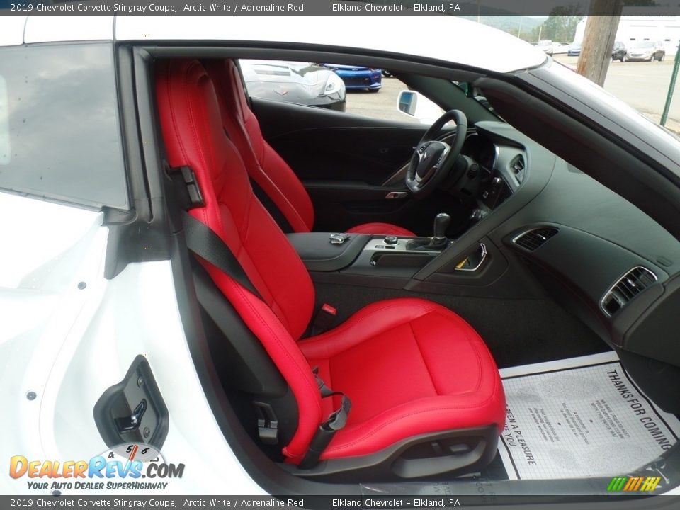2019 Chevrolet Corvette Stingray Coupe Arctic White / Adrenaline Red Photo #34