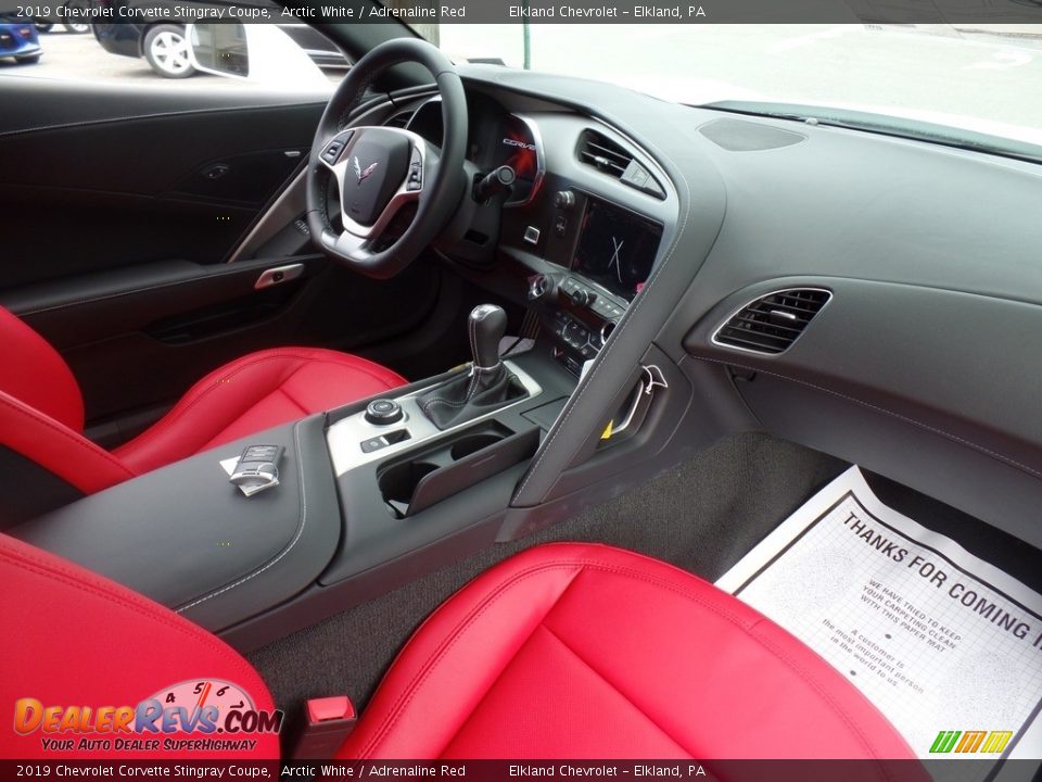 2019 Chevrolet Corvette Stingray Coupe Arctic White / Adrenaline Red Photo #35