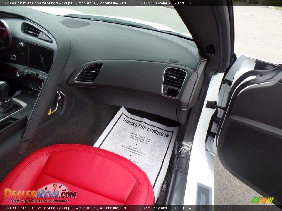 2019 Chevrolet Corvette Stingray Coupe Arctic White / Adrenaline Red Photo #36