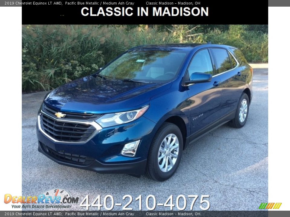 2019 Chevrolet Equinox LT AWD Pacific Blue Metallic / Medium Ash Gray Photo #1