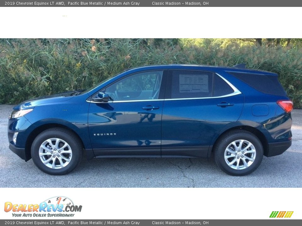 2019 Chevrolet Equinox LT AWD Pacific Blue Metallic / Medium Ash Gray Photo #3