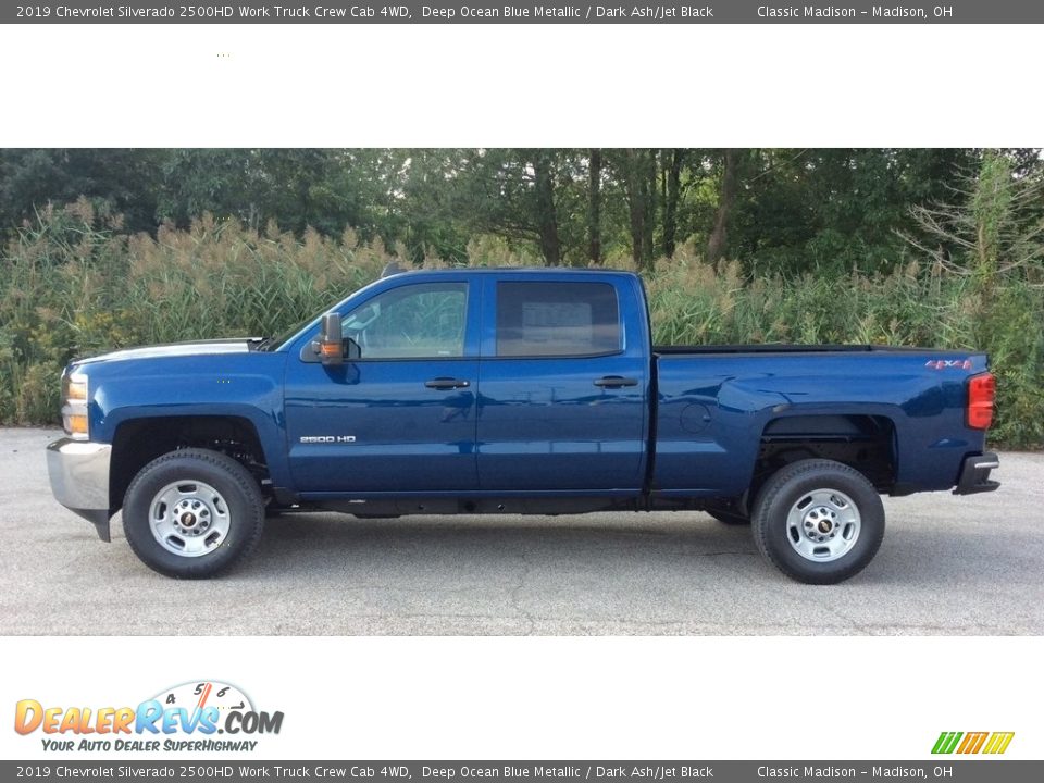 2019 Chevrolet Silverado 2500HD Work Truck Crew Cab 4WD Deep Ocean Blue Metallic / Dark Ash/Jet Black Photo #3