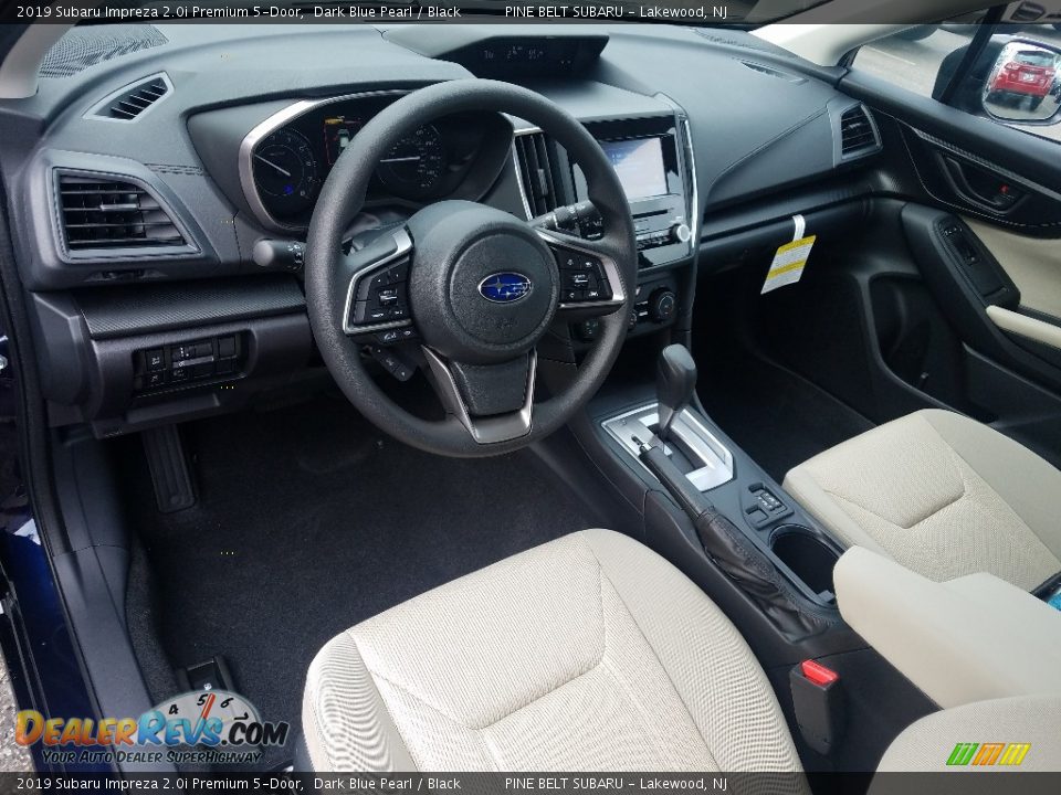 Black Interior - 2019 Subaru Impreza 2.0i Premium 5-Door Photo #7