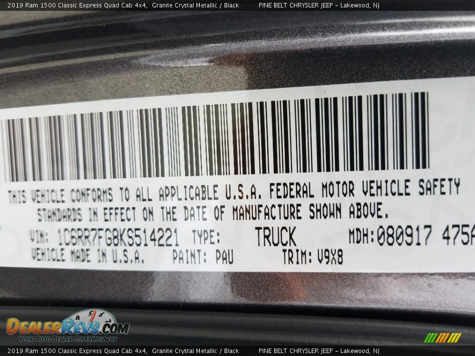 2019 Ram 1500 Classic Express Quad Cab 4x4 Granite Crystal Metallic / Black Photo #9