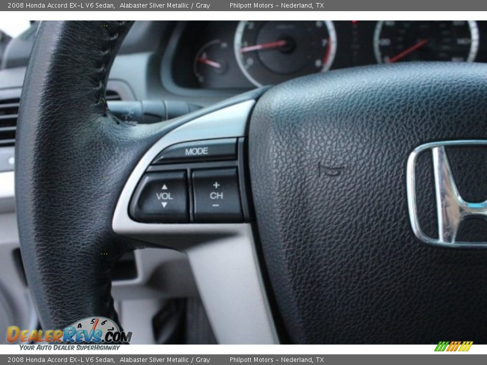 2008 Honda Accord EX-L V6 Sedan Alabaster Silver Metallic / Gray Photo #19