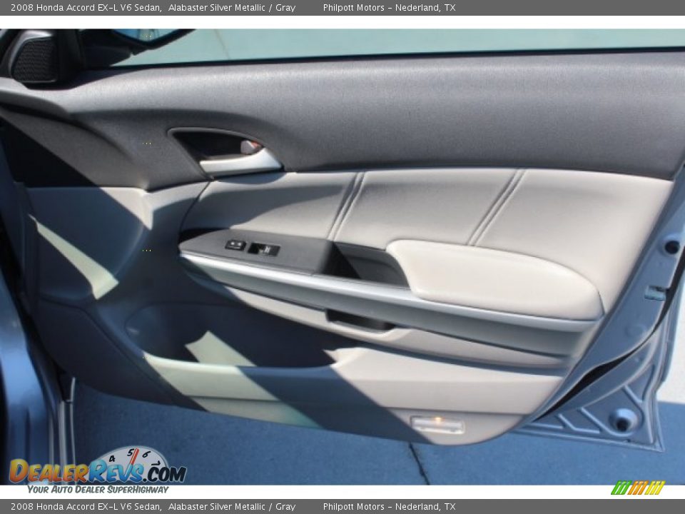 2008 Honda Accord EX-L V6 Sedan Alabaster Silver Metallic / Gray Photo #30