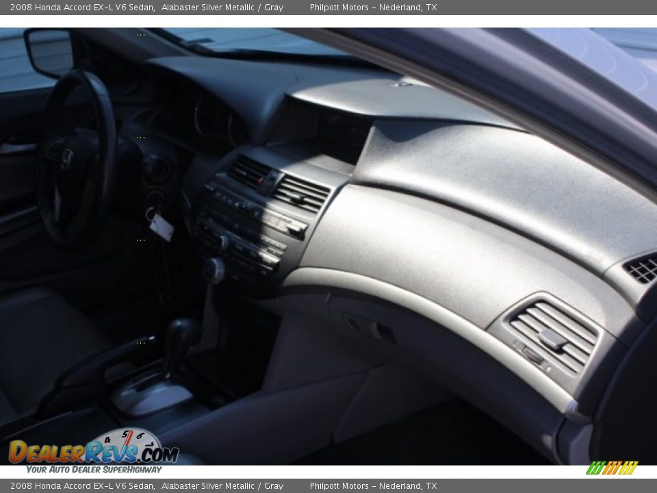 2008 Honda Accord EX-L V6 Sedan Alabaster Silver Metallic / Gray Photo #31