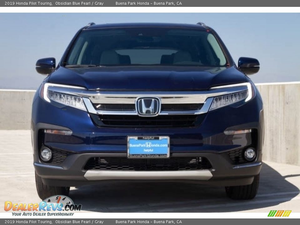 2019 Honda Pilot Touring Obsidian Blue Pearl / Gray Photo #3