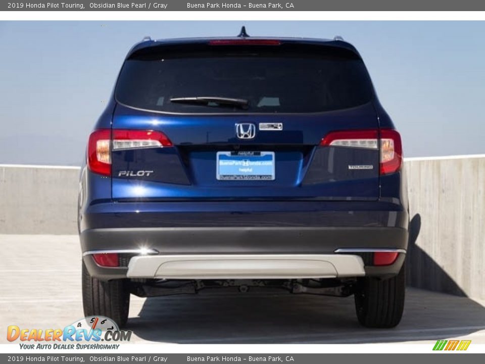 2019 Honda Pilot Touring Obsidian Blue Pearl / Gray Photo #6
