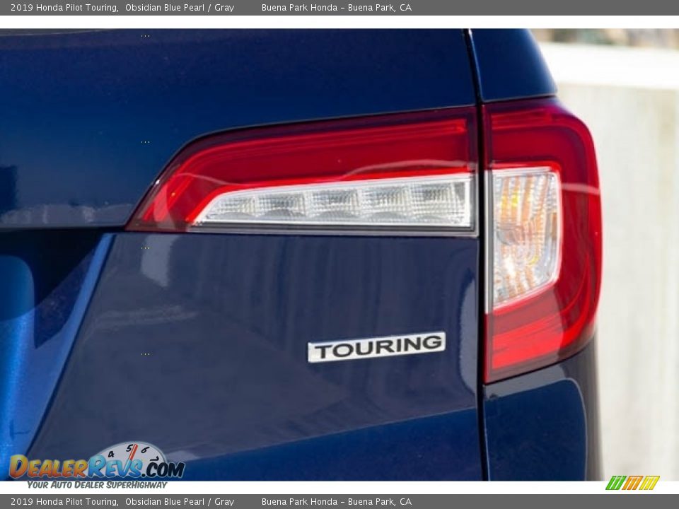 2019 Honda Pilot Touring Obsidian Blue Pearl / Gray Photo #8