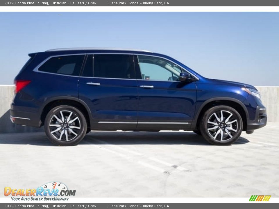 2019 Honda Pilot Touring Obsidian Blue Pearl / Gray Photo #9