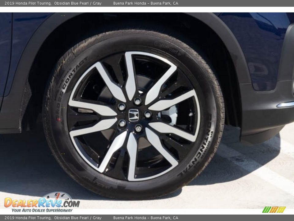 2019 Honda Pilot Touring Obsidian Blue Pearl / Gray Photo #14
