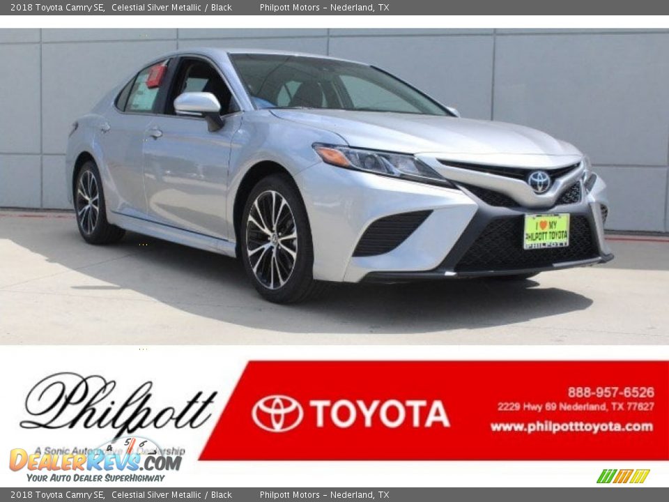 2018 Toyota Camry SE Celestial Silver Metallic / Black Photo #1